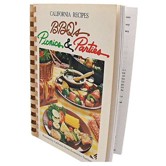 Other - Vintage Spiral California Recipes BBQ’s Picnics & Parties Cookbook Cooking 1991